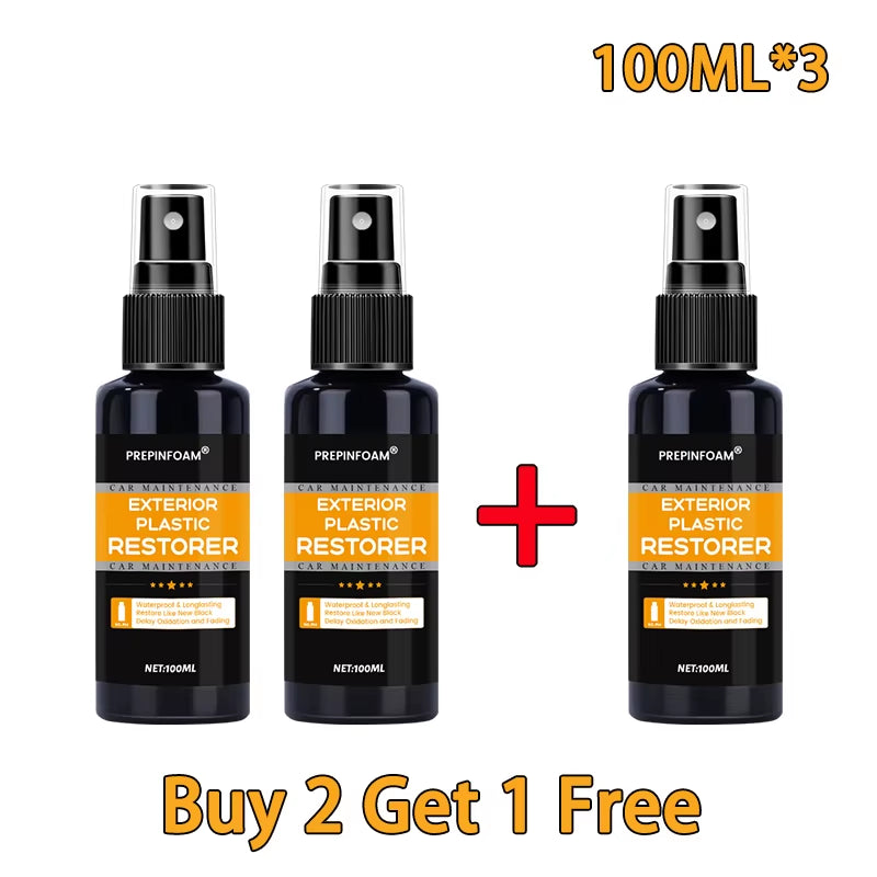 Car Plastic Restorer Back to Black More Gloss Car Cleaning Products Plastic Restore Auto Polish and Repair Coating Renovator P14