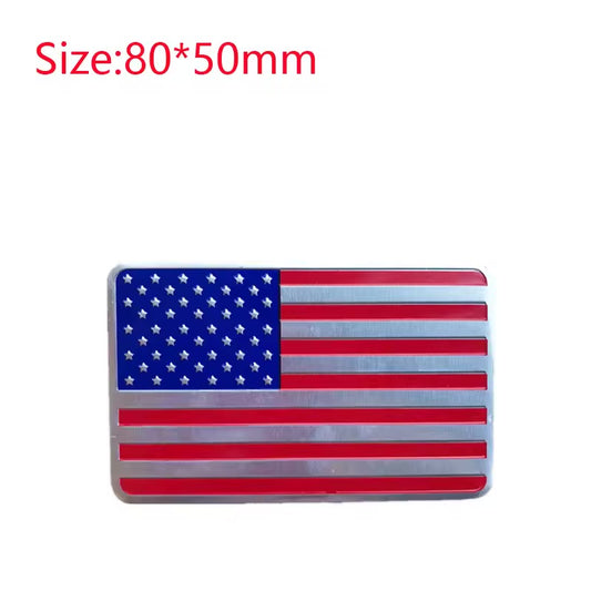 USA Flag United States Thin Aluminium Label Emblem Chrome Car Styling Sticker America Shield for Ford