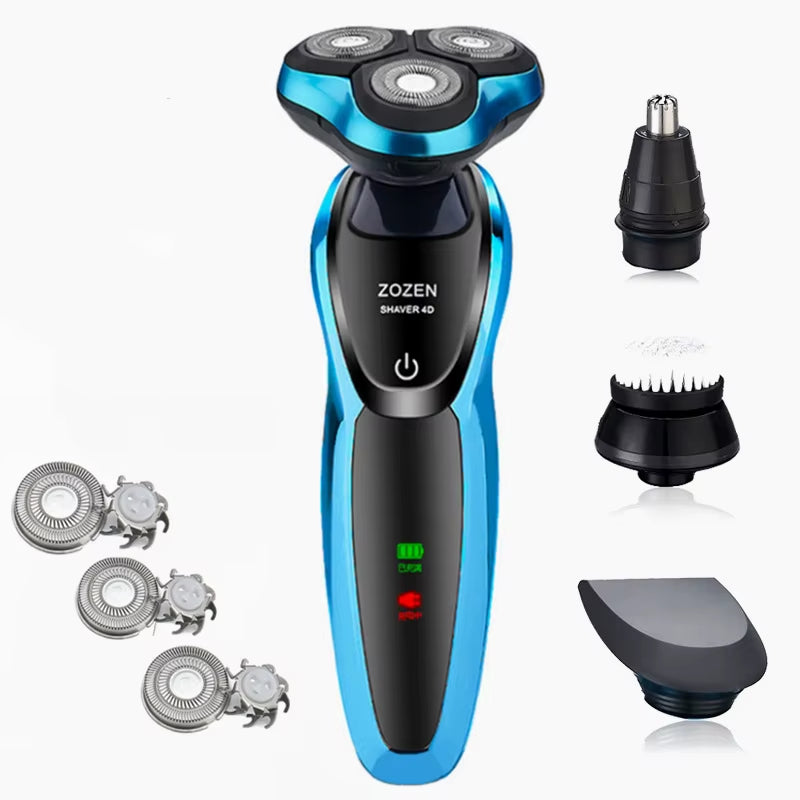 ZOZEN Electric Shaver Rechargeable Electric Razor Shaving Machine Cleaning Beard Razor for Men Wet and Dry Use Washable ZN1159