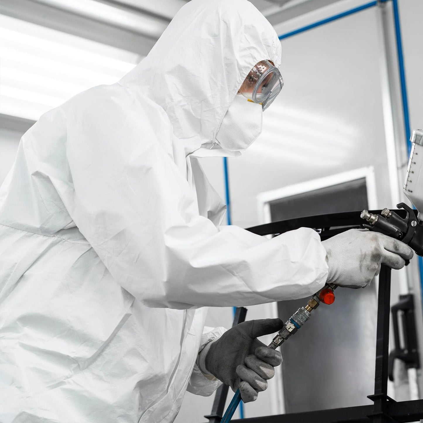 Medical Disposable Coveralls for Men Women 3X Large Size Pack of 5 White Suits