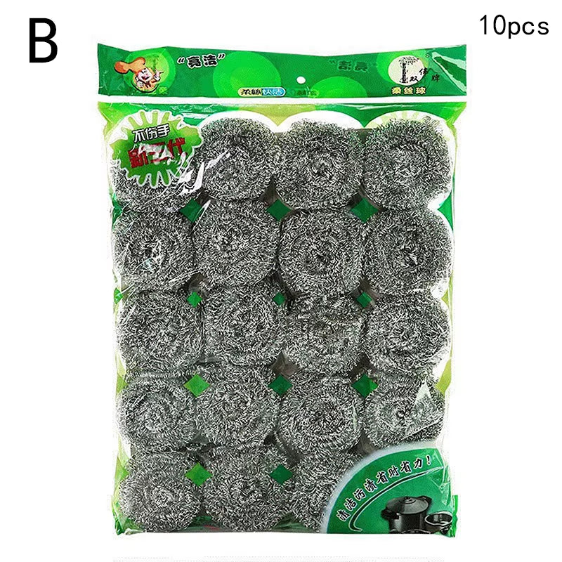 5/10/20Pcs Stainless Steel Cleaning Ball Brushes Household Cleaning Tool Cleaning Balls Kitchen Utensils High Quality Tools