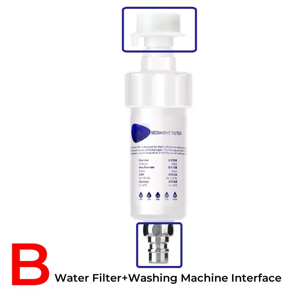 Pre-Filter Water Filter PP Cotton Filter Cartridge Removal Heavy Metal Purifier Household Washing Machine Shower Water Filter
