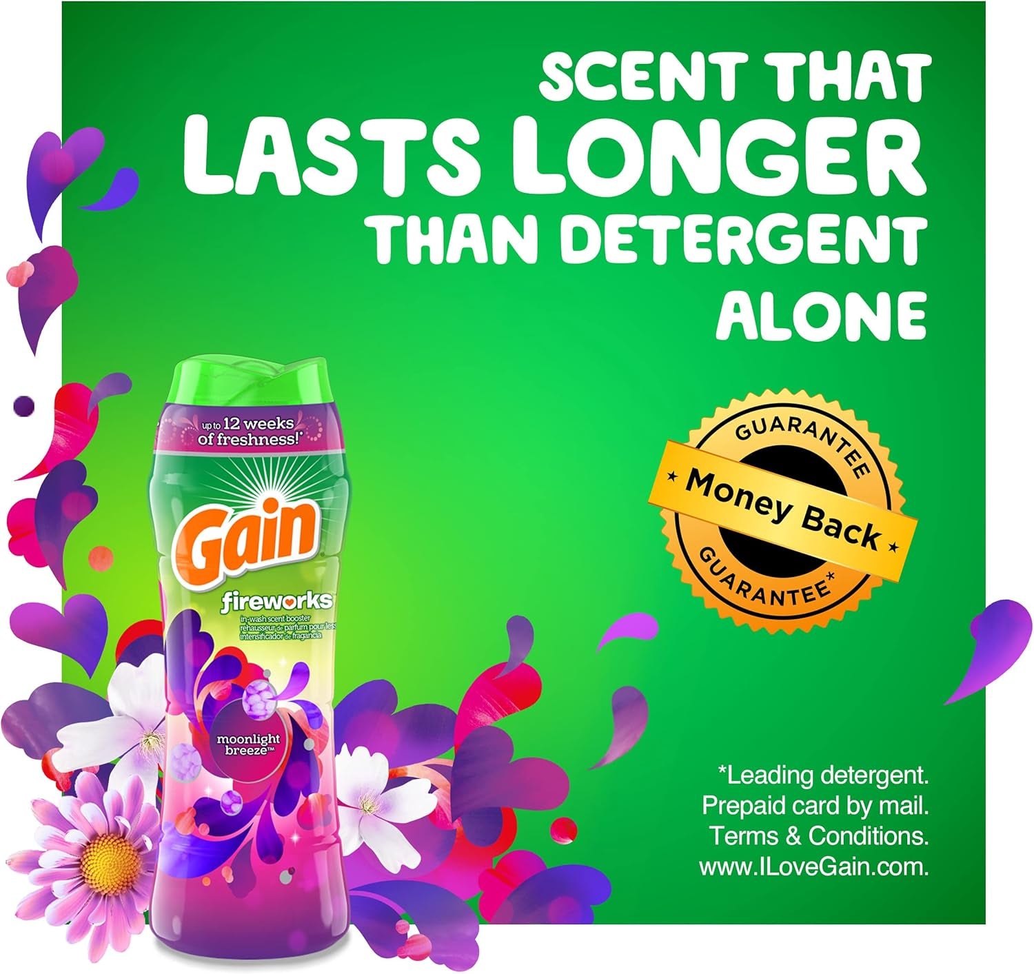 Fireworks Laundry Scent Booster Beads for Washer, Moonlight Breeze, 20.1 Oz