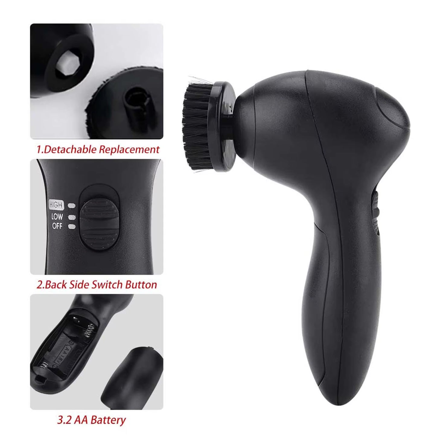 Leather Electric Brushes Portable Electric Shoe Polisher Machine Cleaning Brushes for Leather Bags Car Maintenance