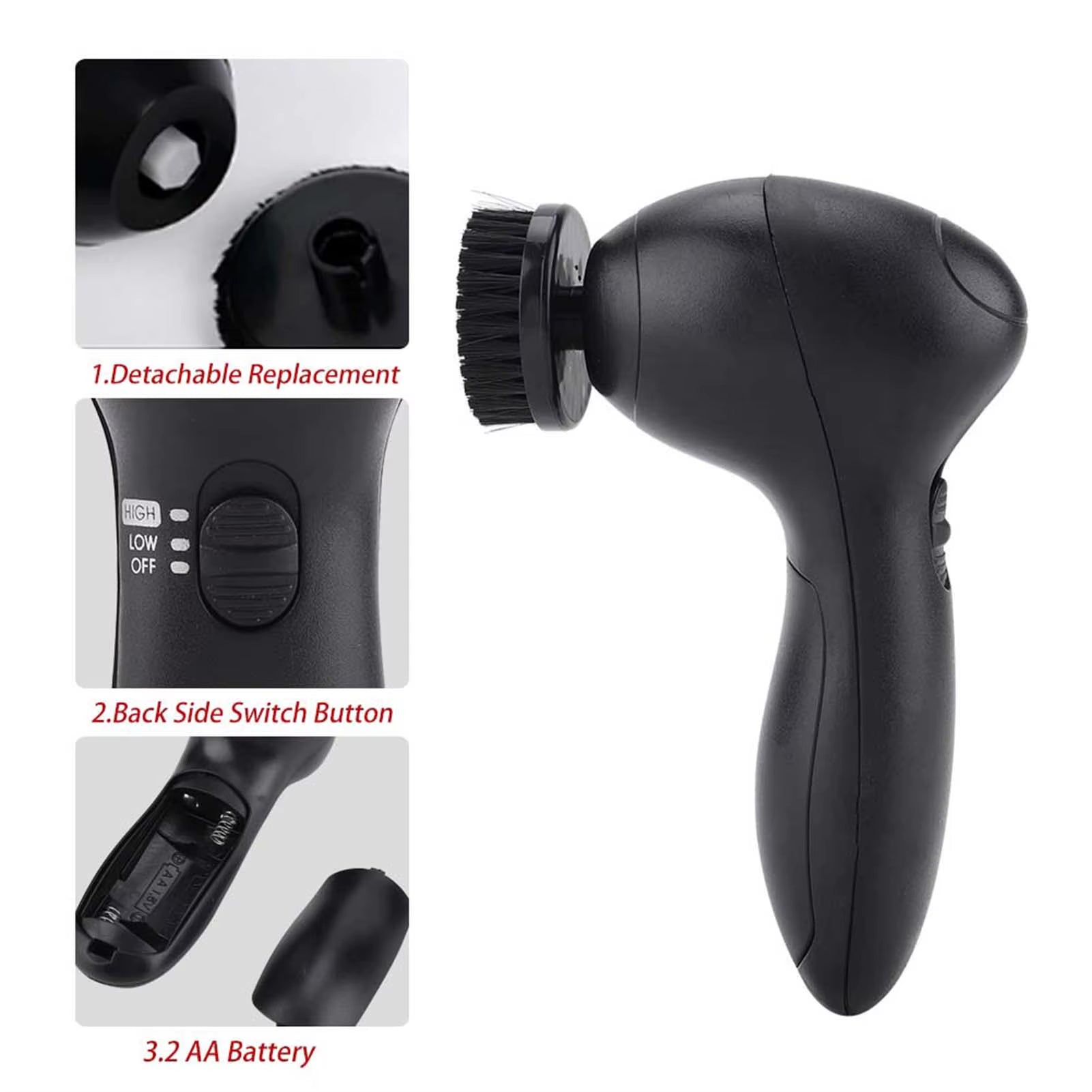 Leather Electric Brushes Portable Electric Shoe Polisher Machine Cleaning Brushes for Leather Bags Car Maintenance