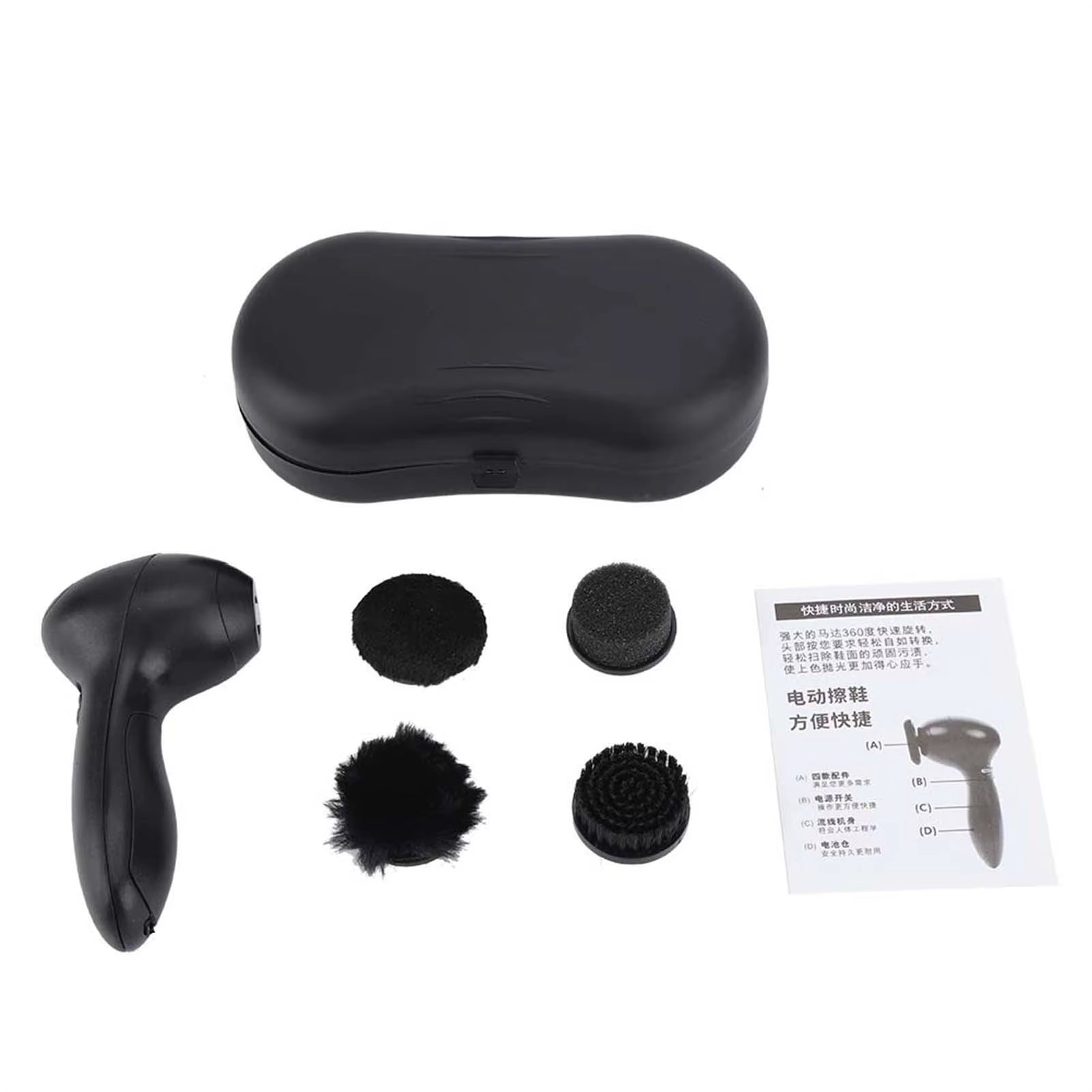 Leather Electric Brushes Portable Electric Shoe Polisher Machine Cleaning Brushes for Leather Bags Car Maintenance