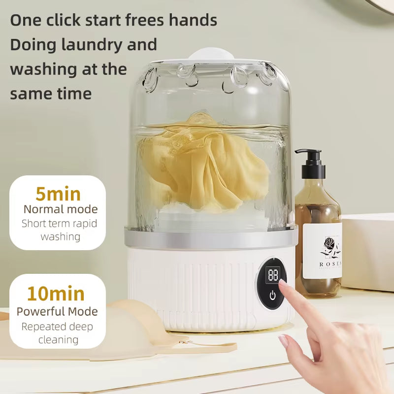 Mini Washing Machine Household Electric Washing Cup Underwear Socks Small Wireless Charging Washing Machine