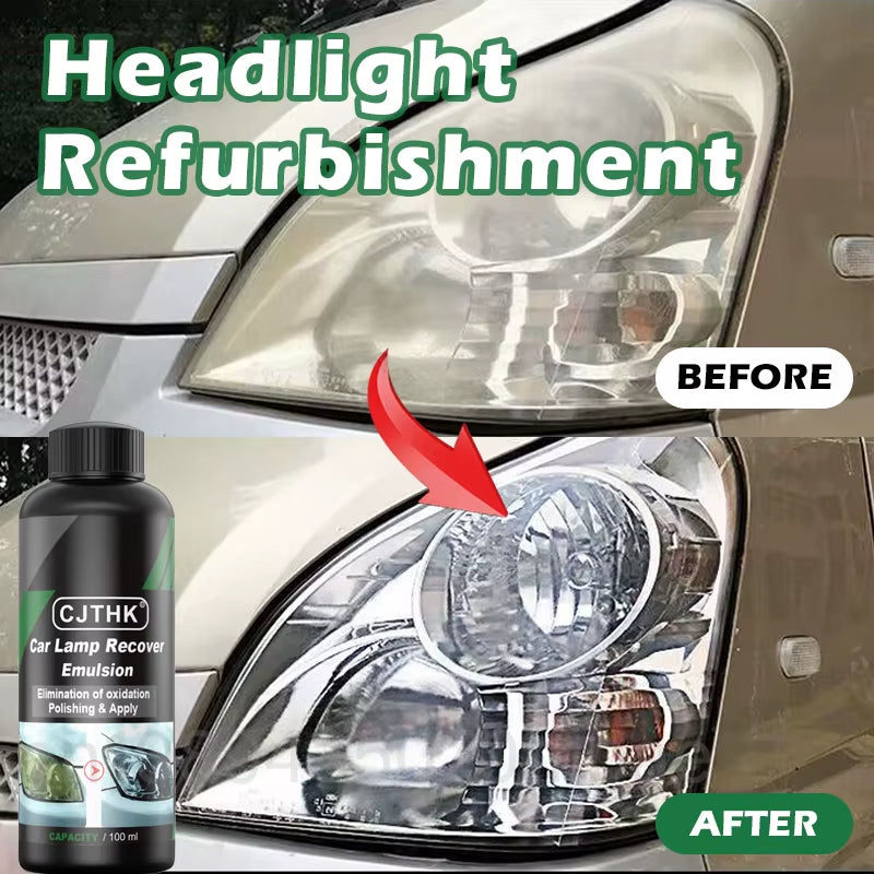 Car Headlight Restoration Polishing Kits Headlamp Scratch Remover Repair Cleaning Paste Remove Oxidation Headlight Polish Liquid