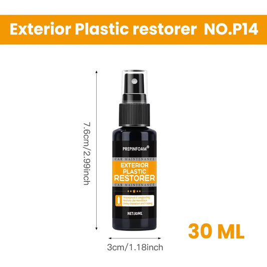 Car Plastic Restorer Back to Black More Gloss Car Cleaning Products Plastic Restore Auto Polish and Repair Coating Renovator P14