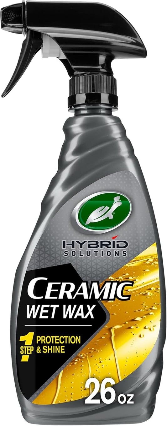 53410 Hybrid Solutions Ceramic Wet Wax, One Step Shine and Protection Solution, Extreme Water Beading, Keeps Vehicle Cleaner for Longer, No Streaks, 26 Oz. (Pack of 1)