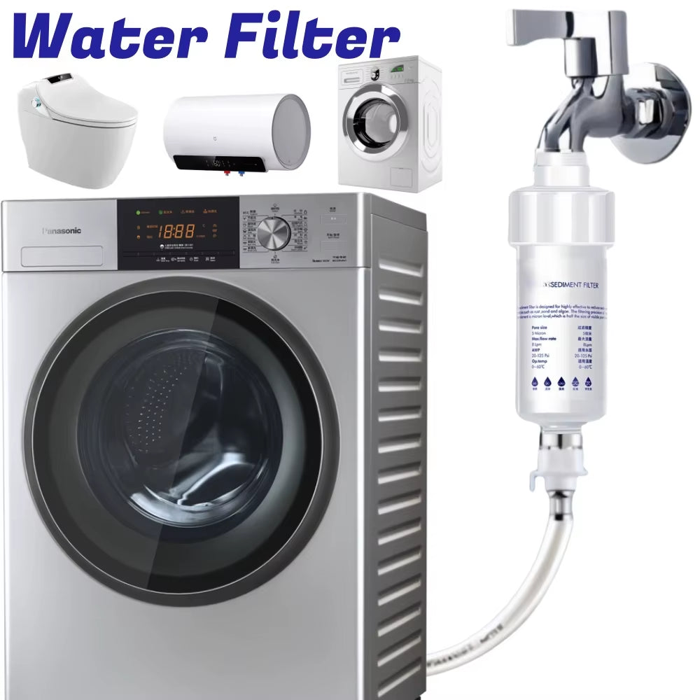 Pre-Filter Water Filter PP Cotton Filter Cartridge Removal Heavy Metal Purifier Household Washing Machine Shower Water Filter