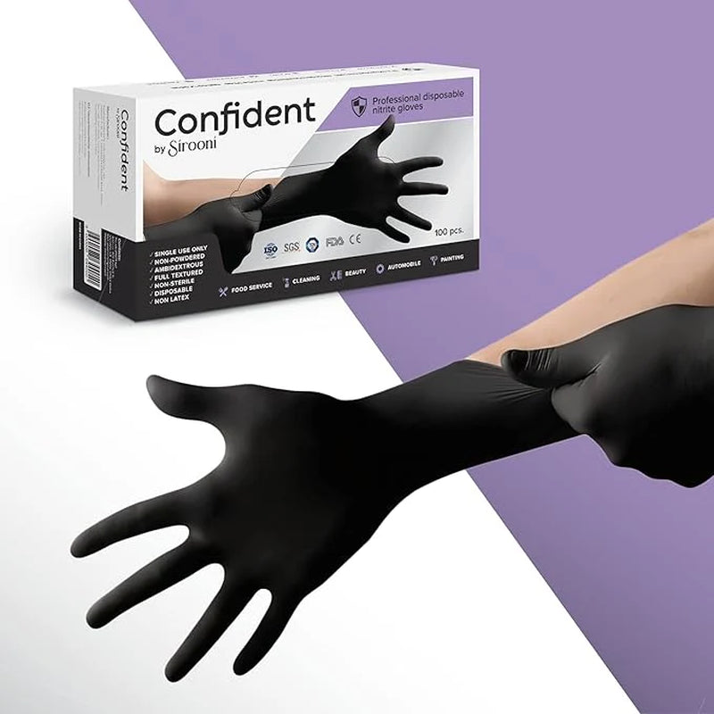 Nitrile Gloves 6 Mil, Latex Free, Powder-Free (1 Pack- 100Pcs.)