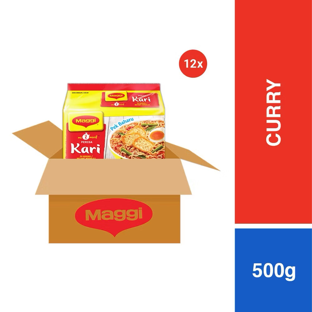 ￼[Carton of 12] MAGGI Two Minute Curry 79g x 5 Packs (Halal)