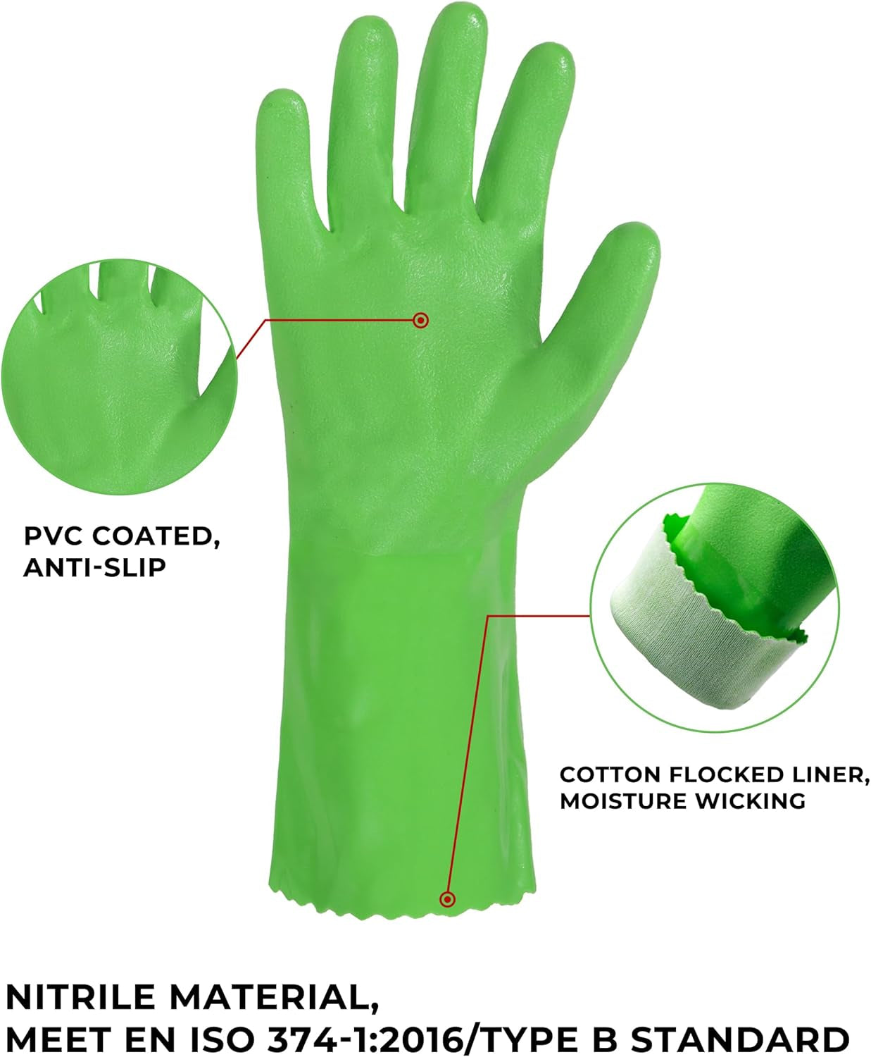 Chemical Gloves, Heavy Duty Cleaning Gloves