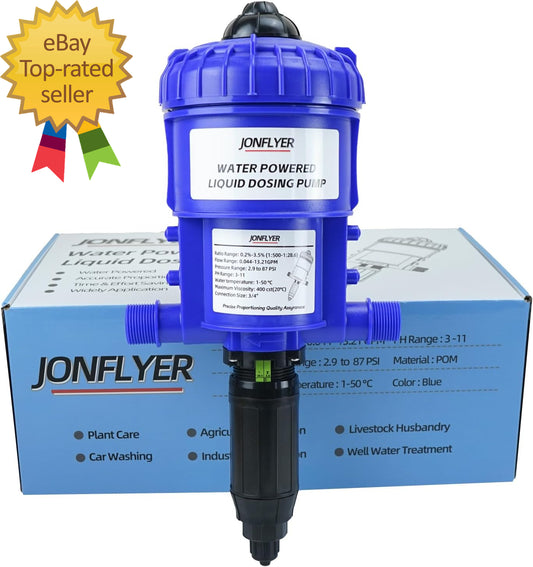 GEN Ⅱ 0.2-3.5% Fertilizer Injector Automatic Chemical Liquid Dosing Pump,13.21 G