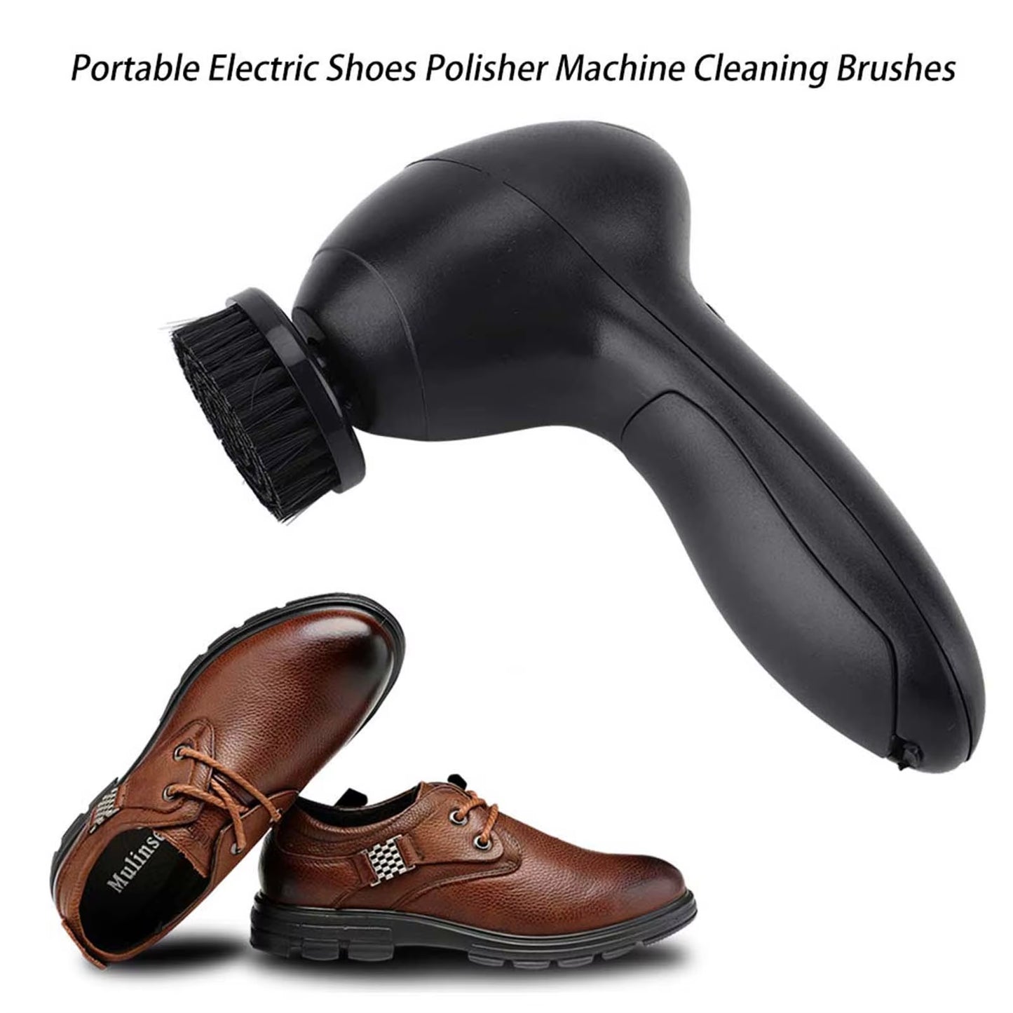 Leather Electric Brushes Portable Electric Shoe Polisher Machine Cleaning Brushes for Leather Bags Car Maintenance