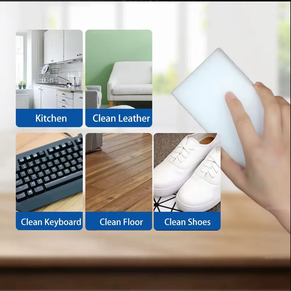 10/20/50/100Pcs Melamine Sponge Magic Sponge Eraser Eraser Cleaner Cleaning Sponges for Kitchen Bathroom Cleaning Tools 10*6*2Cm