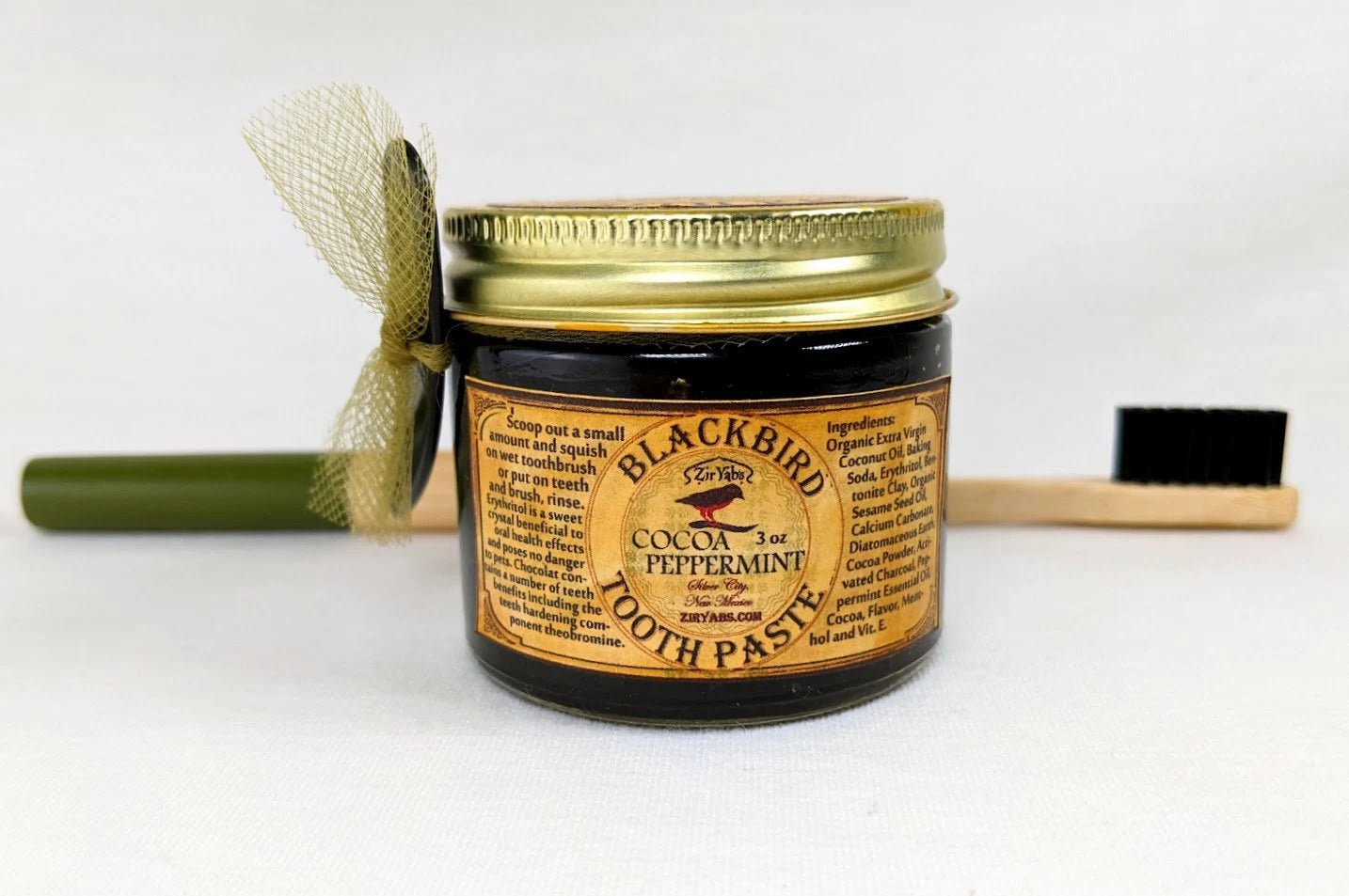 Toothpaste, Calcium, Cocoa, Peppermint, Activated Charcoal, Vegan, Chemical Free, Fluoride Free, Organic, SLS Free