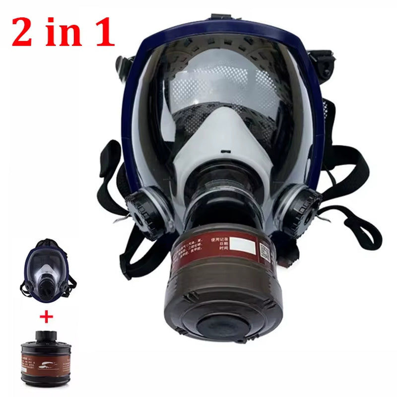 8100 Full Face Gas Mask Chemical Biological Radioactive Contamination Gasmask Respirator Filter Radiation Dustproof Respirator