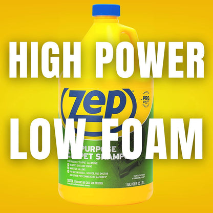 All-Purpose Carpet Shampoo Concentrate Cleaner - 1 Gallon - ZUCEC128 - Professional Formula Removes Dirt and Stains