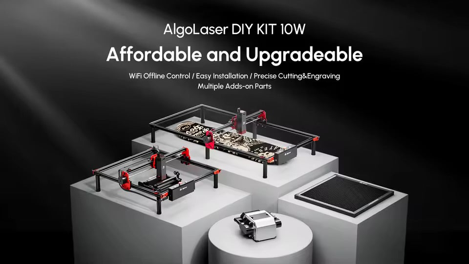 AlgoLaser DIY KIT 5W 10W Output Marker DIY Desktop Mini Laser Engraver Cutter 400mm x 400mm