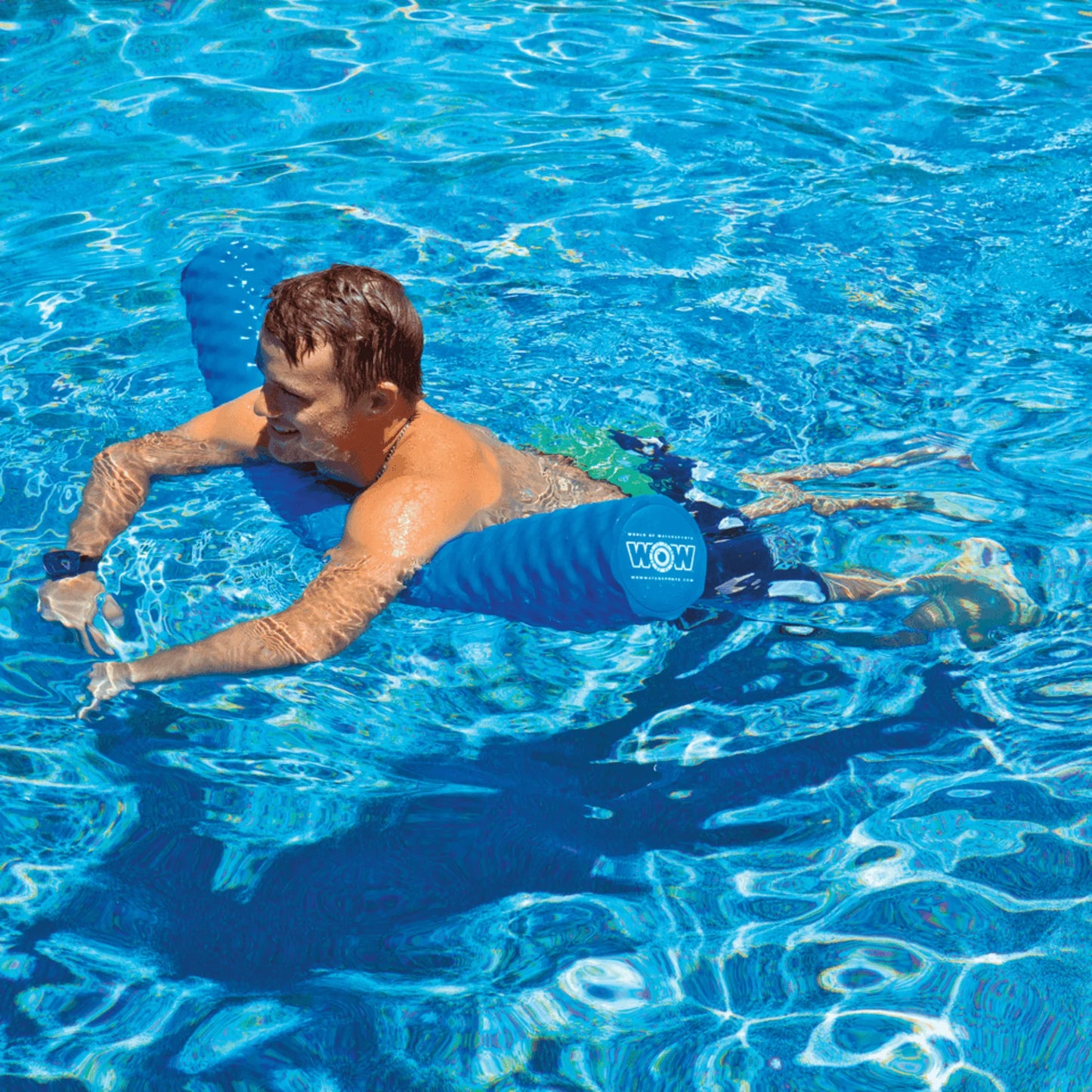 Wow Watersports WOW Dipped Foam Pool Noodle, Salt Water and Pool Chemical Safe - Blue