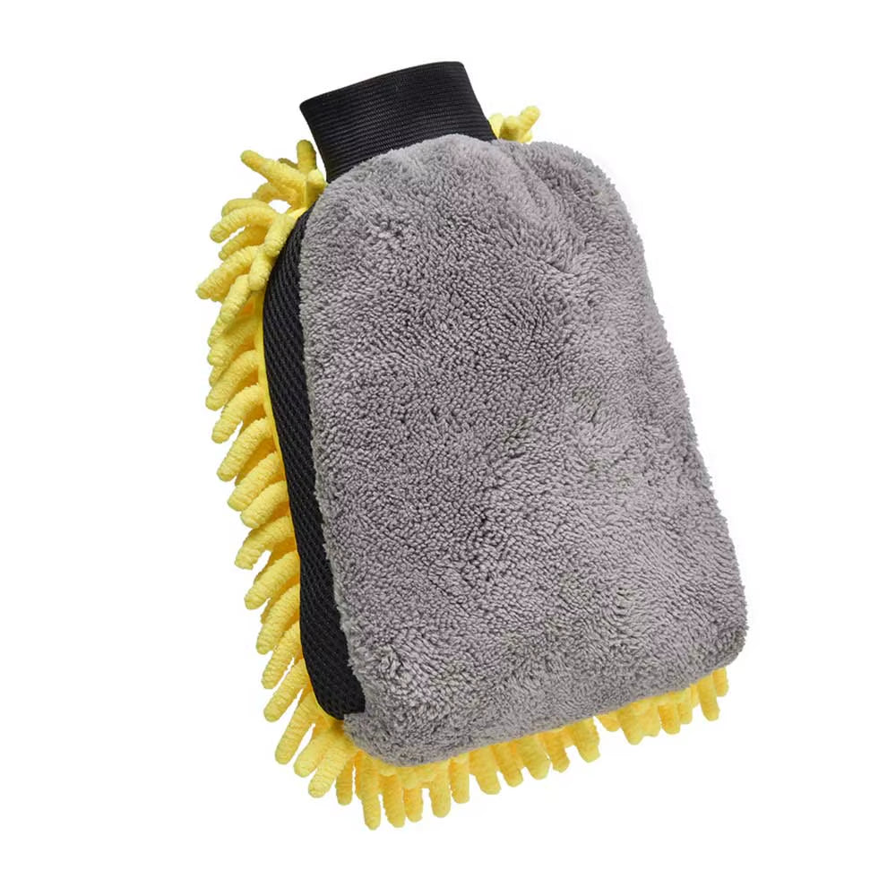 Car Wash Glove Coral Mitt Soft Anti-Scratch for Car Wash Multifunction Thick Cleaning Glove Car Wax Detailing Brush