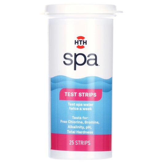 Spa Care 6-Way Pool and Spa & Pool Test Strips, Chemical Tester, 25 Each