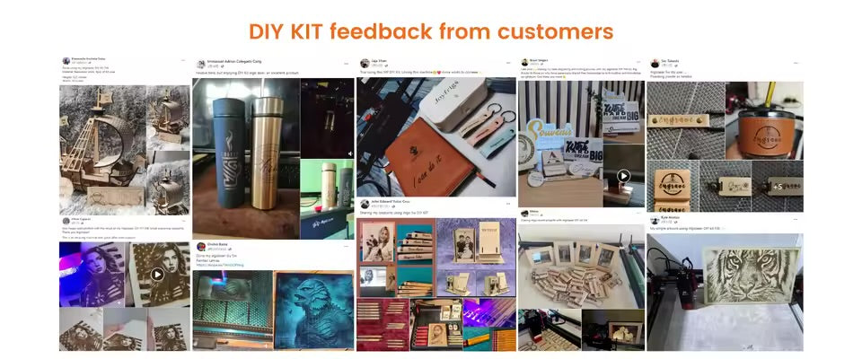 AlgoLaser DIY KIT 5W 10W Output Marker DIY Desktop Mini Laser Engraver Cutter 400mm x 400mm