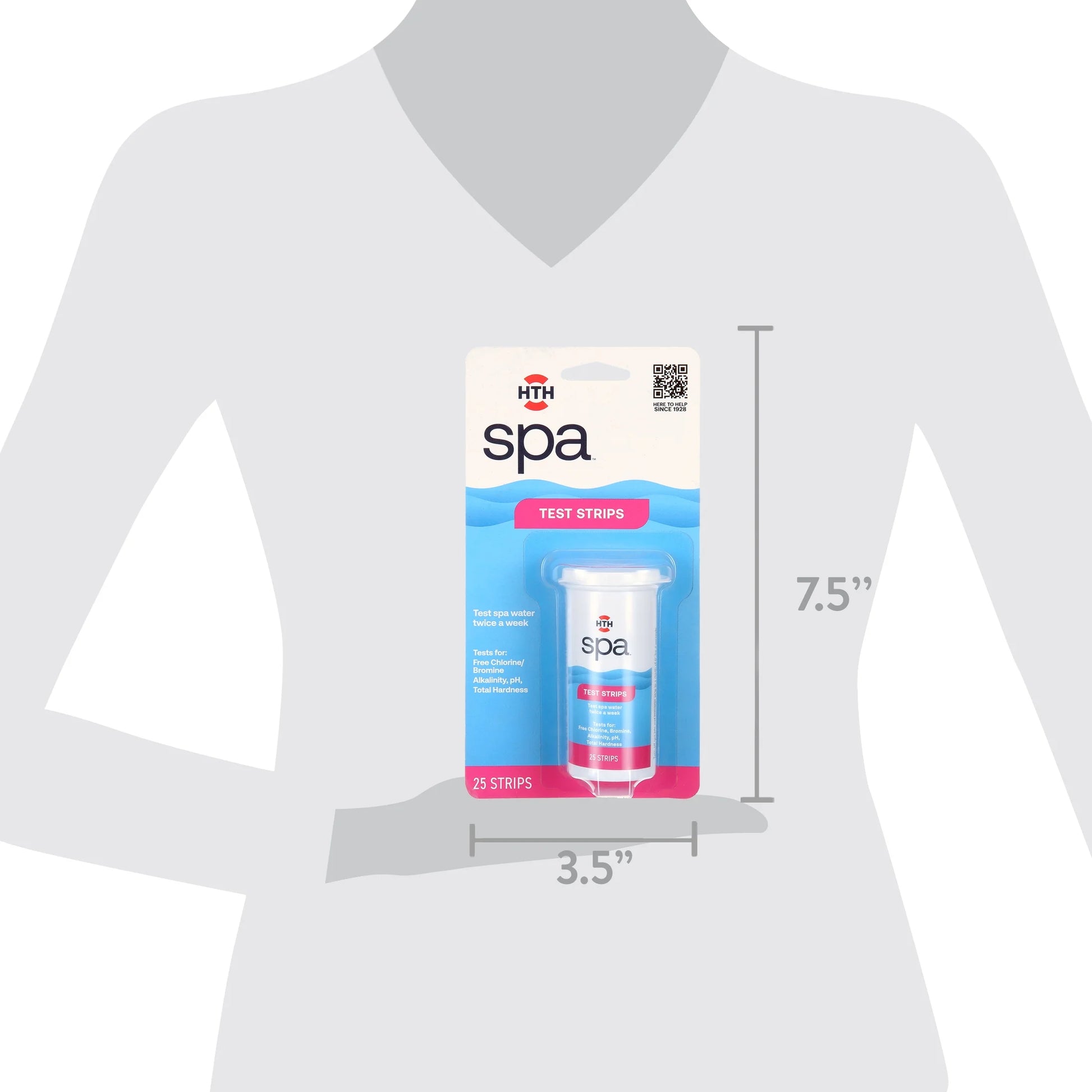 Spa Care 6-Way Pool and Spa & Pool Test Strips, Chemical Tester, 25 Each