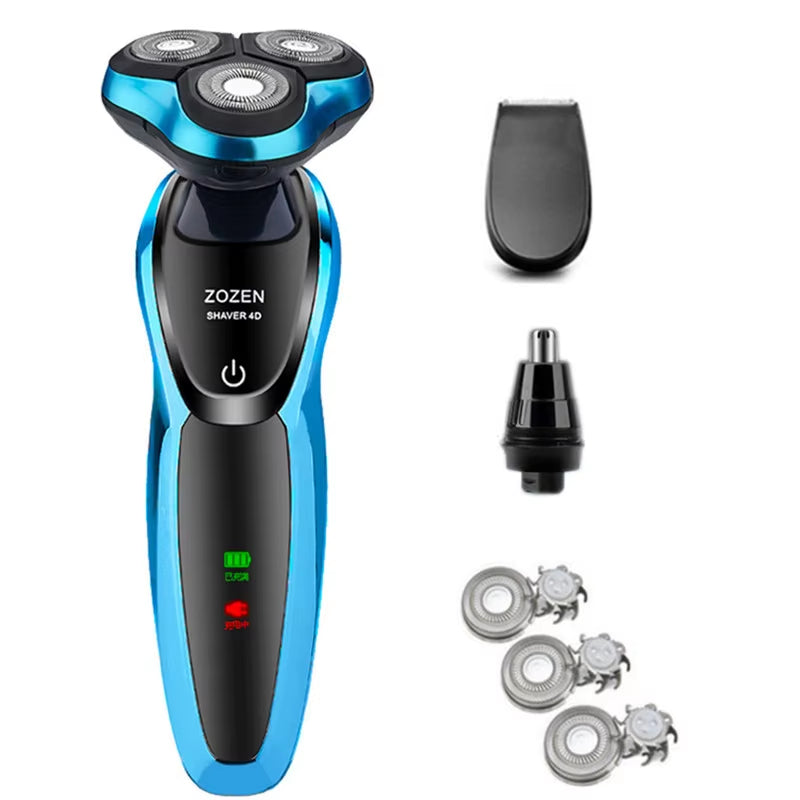 ZOZEN Electric Shaver Rechargeable Electric Razor Shaving Machine Cleaning Beard Razor for Men Wet and Dry Use Washable ZN1159