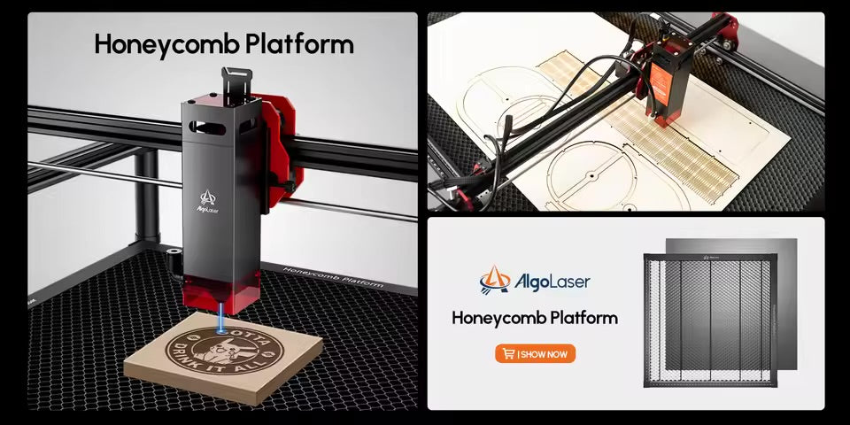 AlgoLaser DIY KIT 5W 10W Output Marker DIY Desktop Mini Laser Engraver Cutter 400mm x 400mm