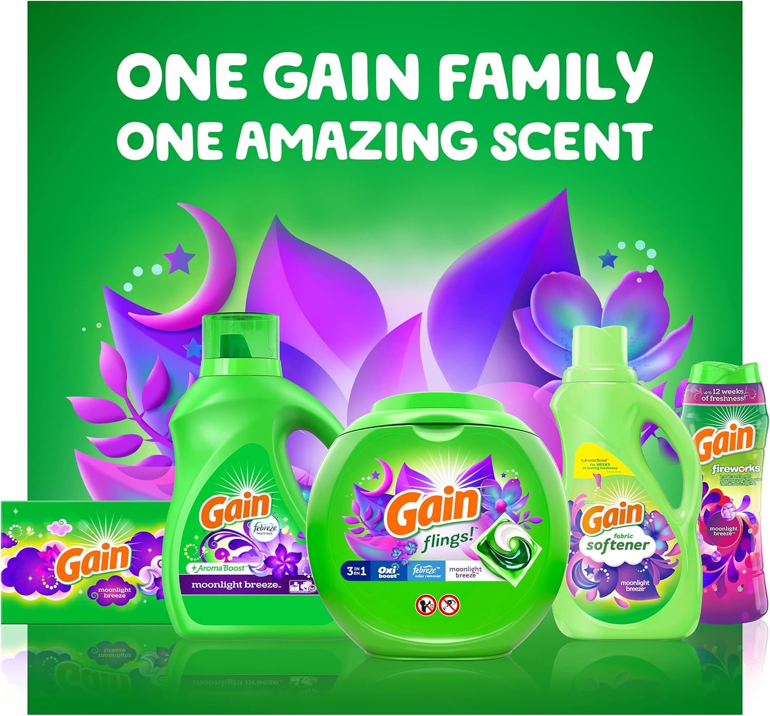 Fireworks Laundry Scent Booster Beads for Washer, Moonlight Breeze, 20.1 Oz