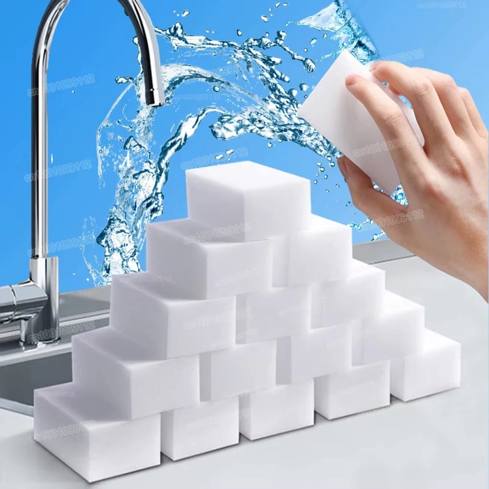 10/20/50/100Pcs Melamine Sponge Magic Sponge Eraser Eraser Cleaner Cleaning Sponges for Kitchen Bathroom Cleaning Tools 10*6*2Cm