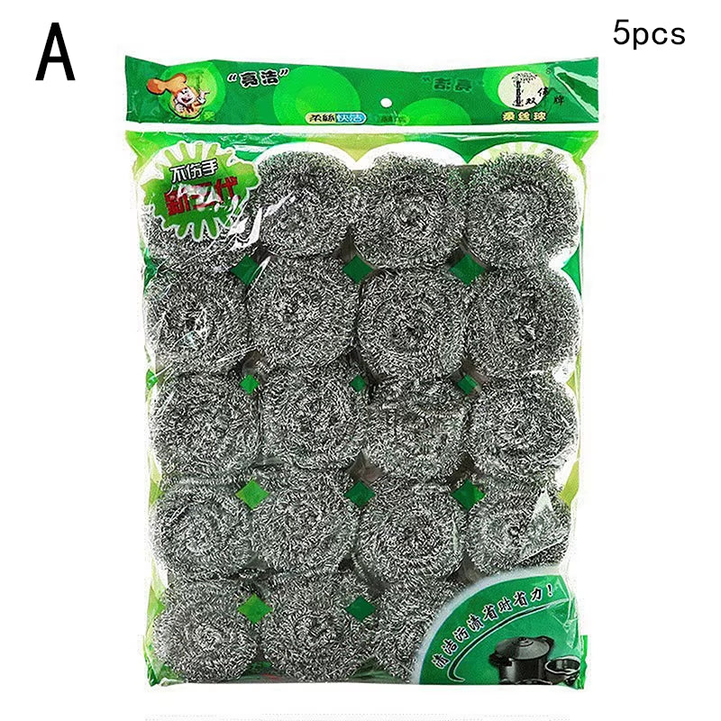 5/10/20Pcs Stainless Steel Cleaning Ball Brushes Household Cleaning Tool Cleaning Balls Kitchen Utensils High Quality Tools