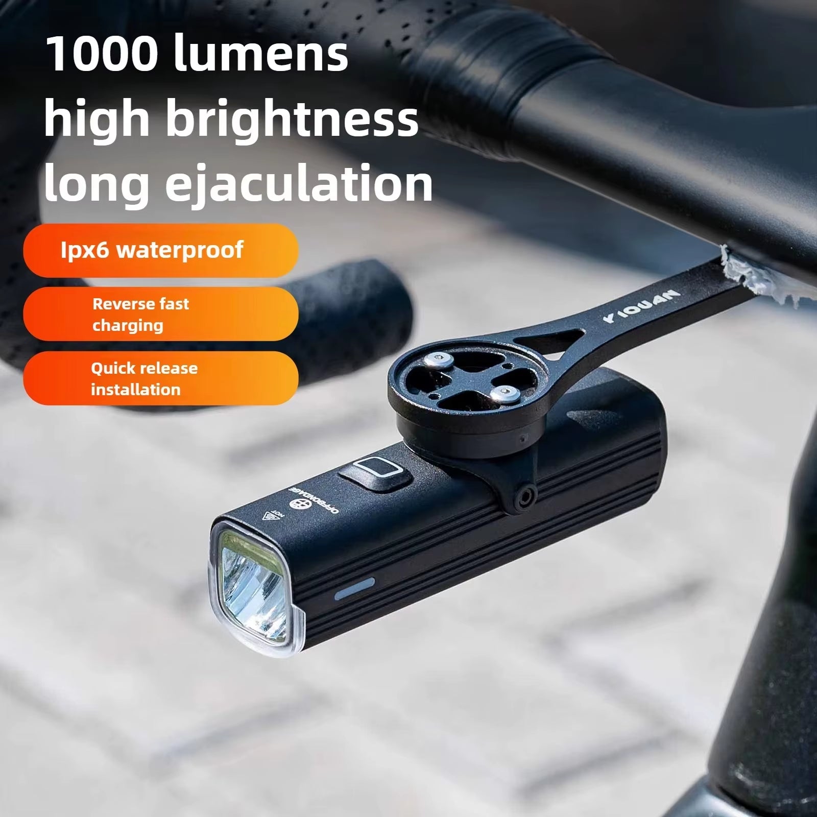 Bicycle Front Light 1000LM Bike Light Waterproof Flashlight USB Charging MTB Road Cycling Lamp Bicycle Accessories
