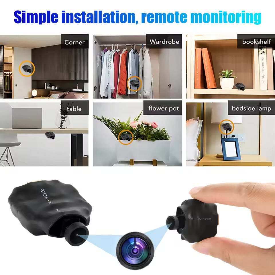 4K HD Mini Camera Wireless WIFI Camera Supports 5X zoom, motion detection, remote viewing,120° Live Streaming nanny DIY camera