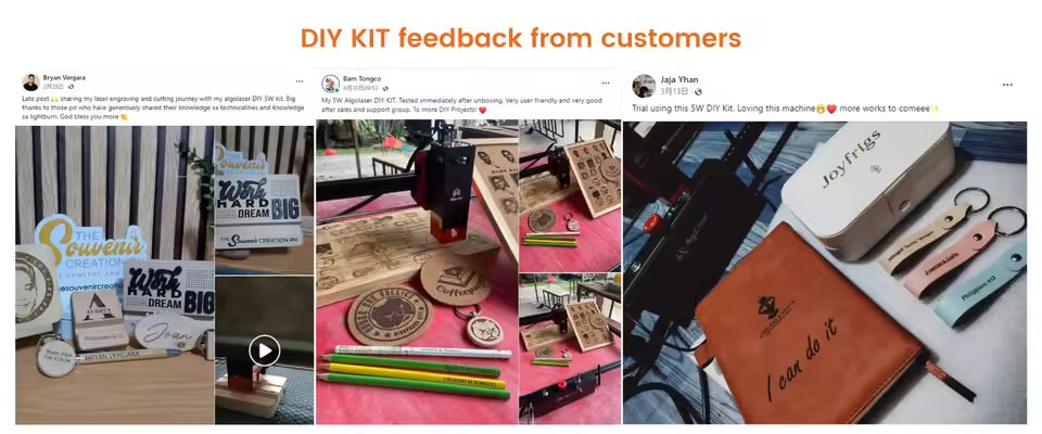 AlgoLaser DIY KIT 5W 10W Output Marker DIY Desktop Mini Laser Engraver Cutter 400mm x 400mm