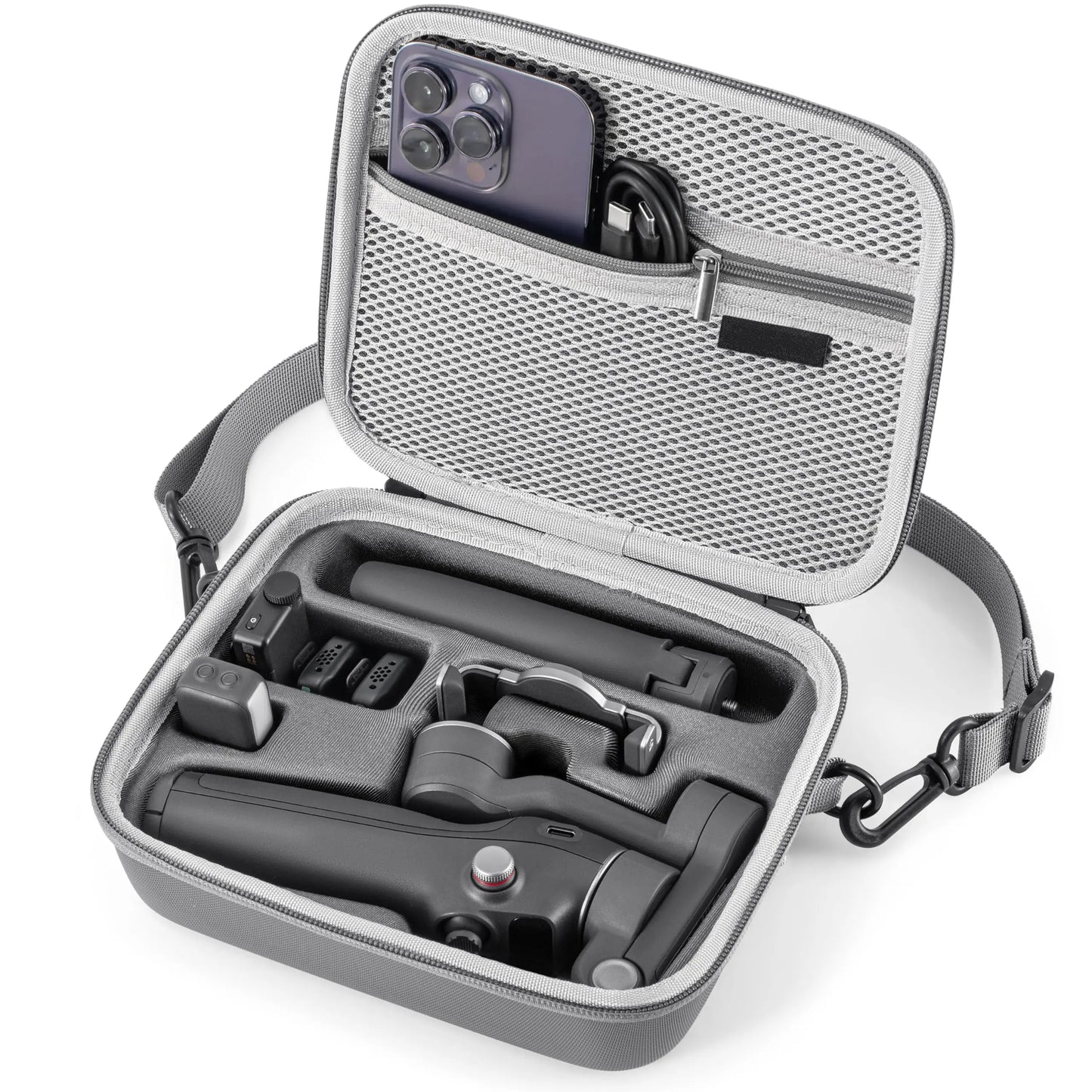 Osmo Mobile 7P Case,Portable PU Shoulder Bag for  OM 7 Pro/7 Gimbal Stabilizer Travel Case for  Osmo Mobile 7P Accessories