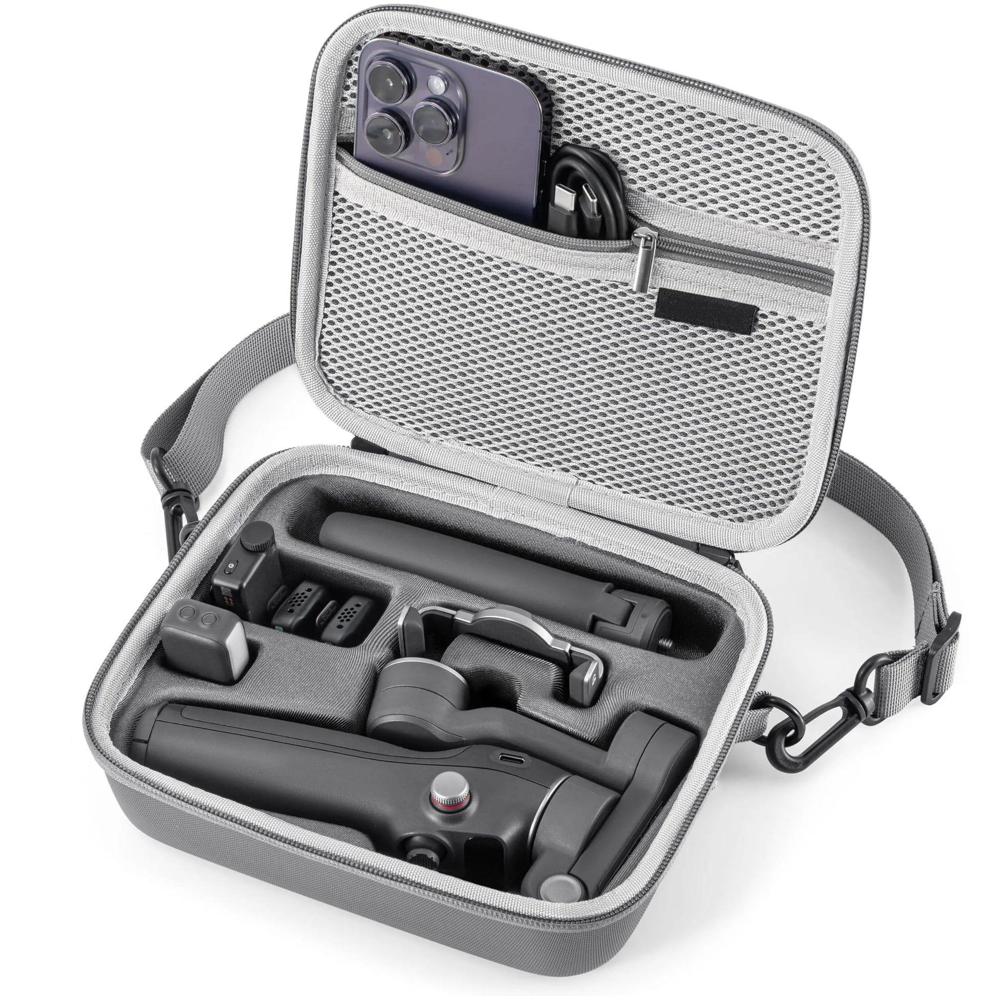 Osmo Mobile 7P Case,Portable PU Shoulder Bag for  OM 7 Pro/7 Gimbal Stabilizer Travel Case for  Osmo Mobile 7P Accessories