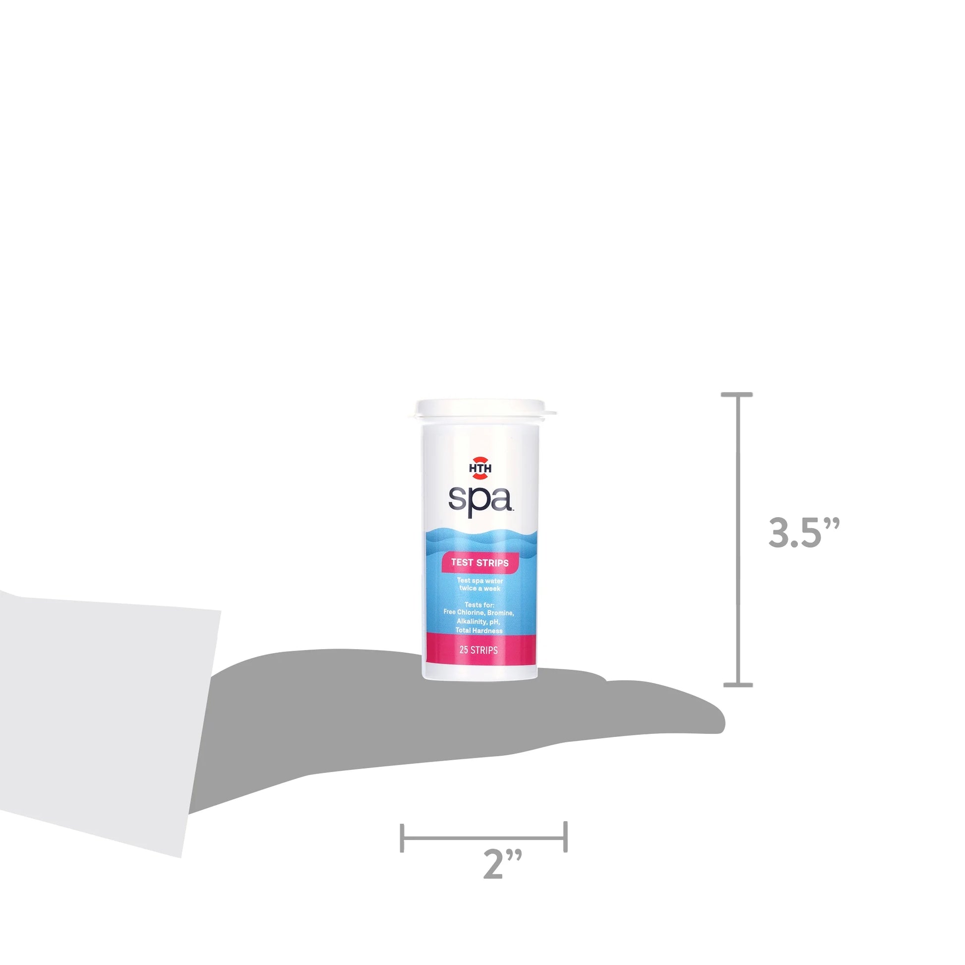 Spa Care 6-Way Pool and Spa & Pool Test Strips, Chemical Tester, 25 Each