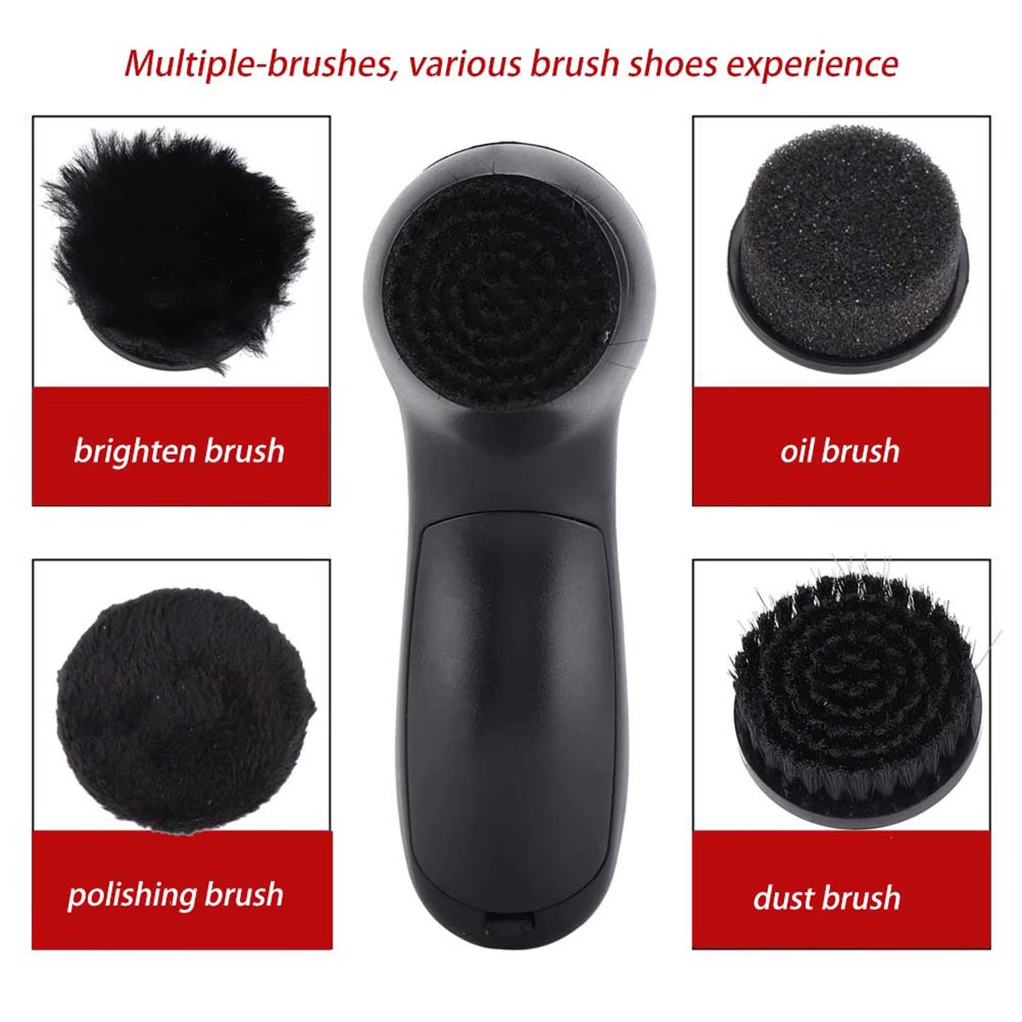Leather Electric Brushes Portable Electric Shoe Polisher Machine Cleaning Brushes for Leather Bags Car Maintenance