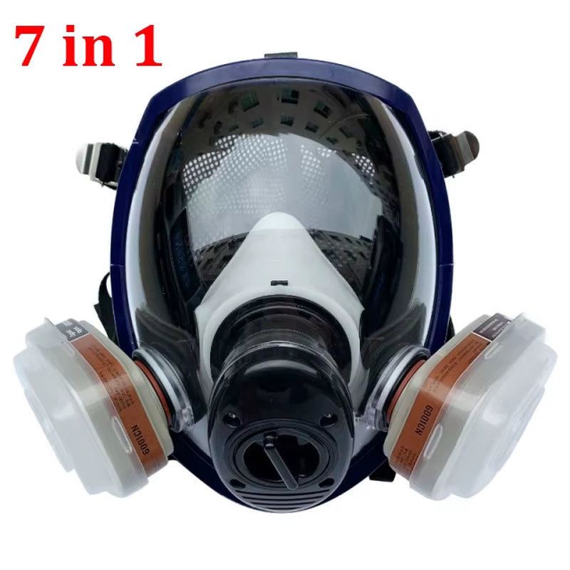 8100 Full Face Gas Mask Chemical Biological Radioactive Contamination Gasmask Respirator Filter Radiation Dustproof Respirator