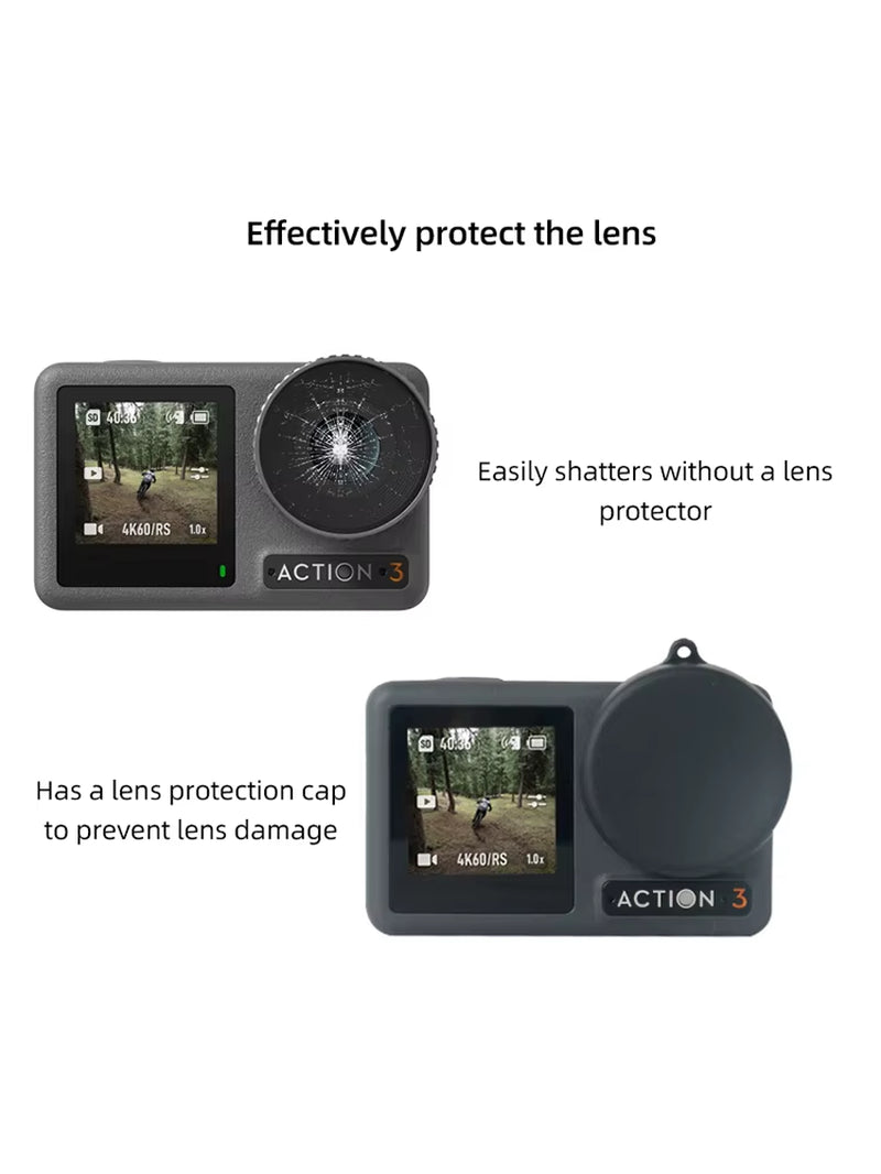 Action 3/4/5 Tempered Glass Screen Protector Film Lens Protection Cover for  OSMO Action 5 PRO 4 3 Camera Accessories