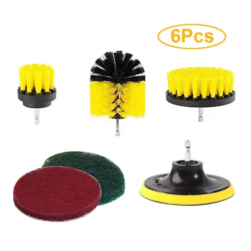 Electric Drill Brush Accessories a Set of Electric Car Wash Brush Car Polisher Kitchen Cleaning Kit Toilet Cleaning Tools