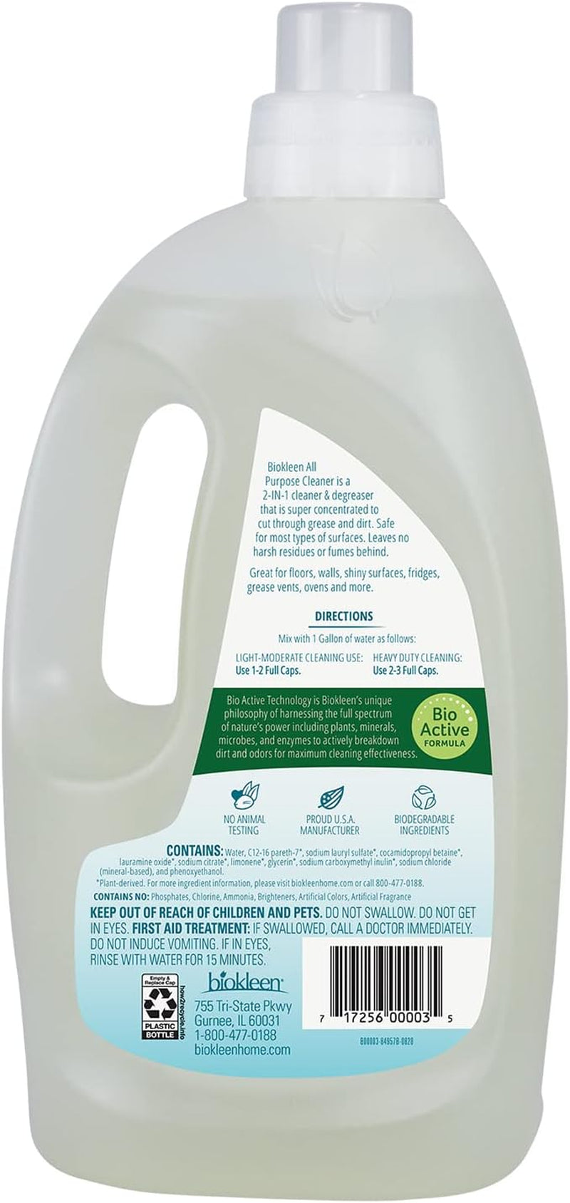 Natural All Purpose Cleaner - Makes 64 Gallons - Super Concentrated, Eco-Friendly, Plant-Based, No Artificial Fragrance, Colors or Preservatives, 64 Ounces