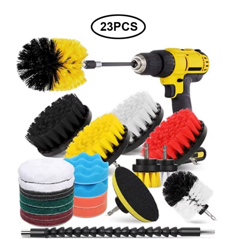 Electric Drill Brush Accessories a Set of Electric Car Wash Brush Car Polisher Kitchen Cleaning Kit Toilet Cleaning Tools