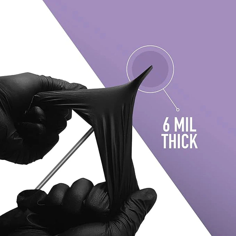 Nitrile Gloves 6 Mil, Latex Free, Powder-Free (1 Pack- 100Pcs.)