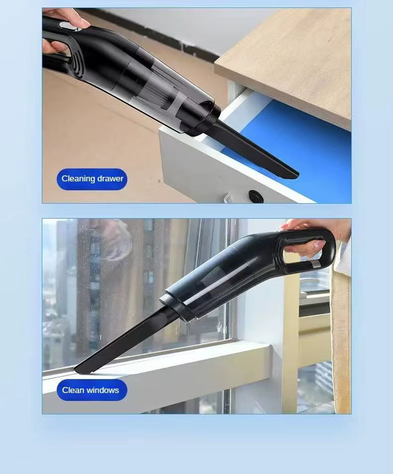 LEIBOO 10000PA Car Vacuum Cleaner Mini Portable Wireless Hand Held Cleaner for Home Appliance Powerful Cleaning Machine