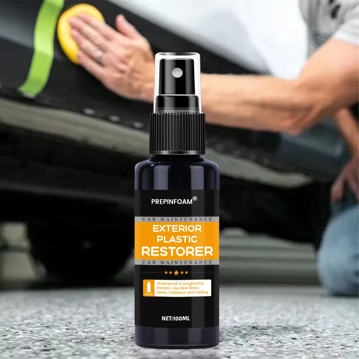 Car Plastic Restorer Back to Black More Gloss Car Cleaning Products Plastic Restore Auto Polish and Repair Coating Renovator P14